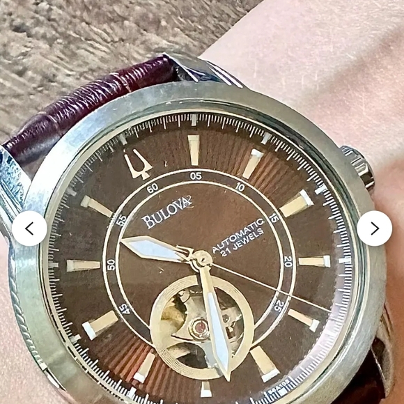 Bulova Other - Bulova Silver and Brown Automatic Watch